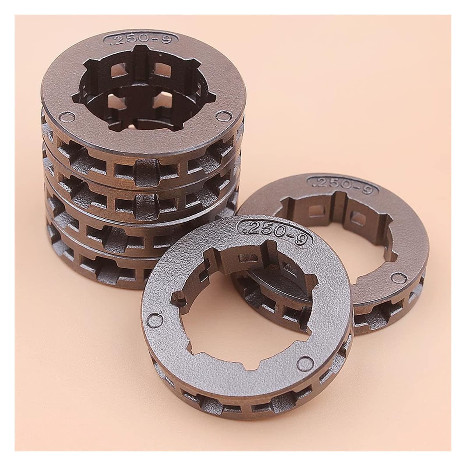 6pcs/lot .250" 9 Teeth Sprocket Rim For E-cho CS3000 CS3350 CS3400 CS3450 CS3500 Chainsaw Small 7 Spline