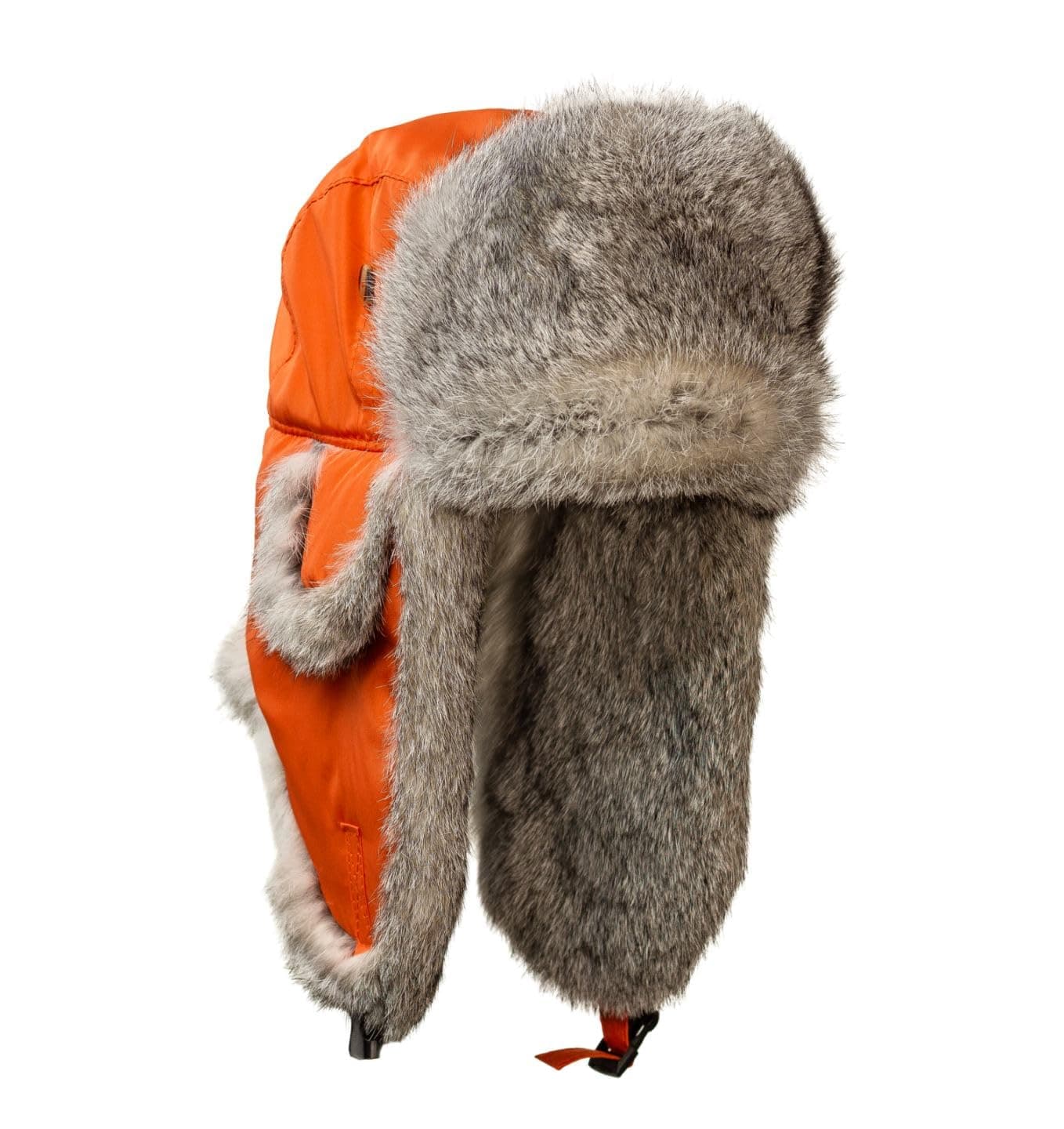 Blaze Pilot Bomber Hat Real Rabbit Fur Trapper Hunting Cap, X-Large