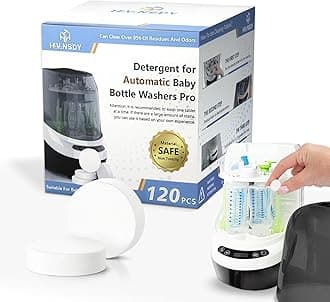 120PCS Upgrade Detergent Washing Tablets Compatible with Baby Breeza Bottle Washer Pro, Momcozy, Grownsy Baby Bottle Washer, and All Kinds of Bottle Washers
