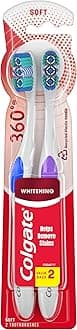 360 Optic White Whitening Toothbrush, Soft - 2 Count