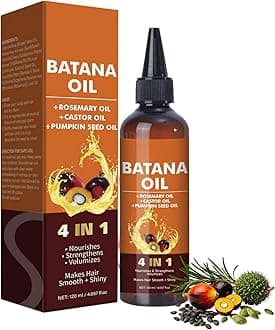 Batana Oil for Hair Growth & Strengthening 120ml, 4-in-1 Natural Formula Liquid Batana Oil with Rosemary Castor Pumpkin Seed Oils, Non-Greasy Scalp Care Oil for Dry Frizzy Hair