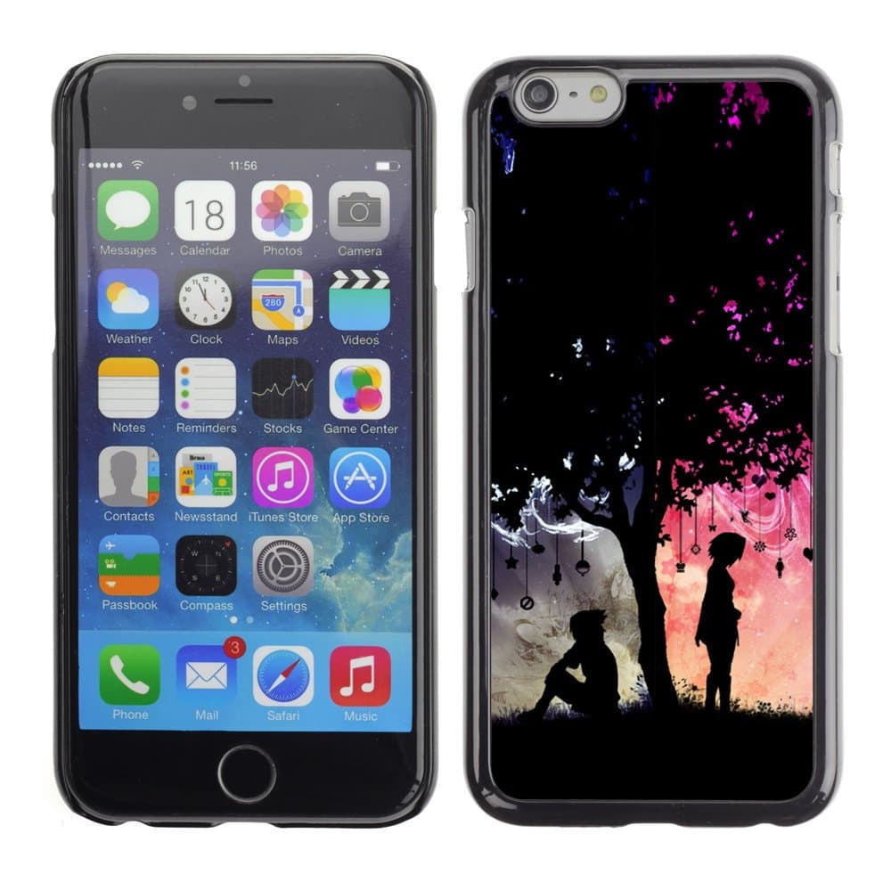 ArtCases ARTCASES Collections Black Hard Back Case for Apple iPhone 6 ( Cool His & Hers Tree Illustration Love )