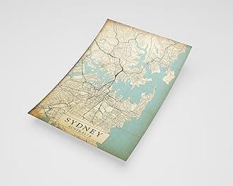 MG Global Rustic Poster of Sydney Australia | 11x17 12x18 16x24 24x36 Vintage Unframed Print | Antique Hometown City Wall Art for Gift | Home Office Decor
