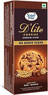 Sugar Free D’Lite Choco Chip Cookies | Zero Added Sugar | Made with Oats & Quinoa75g