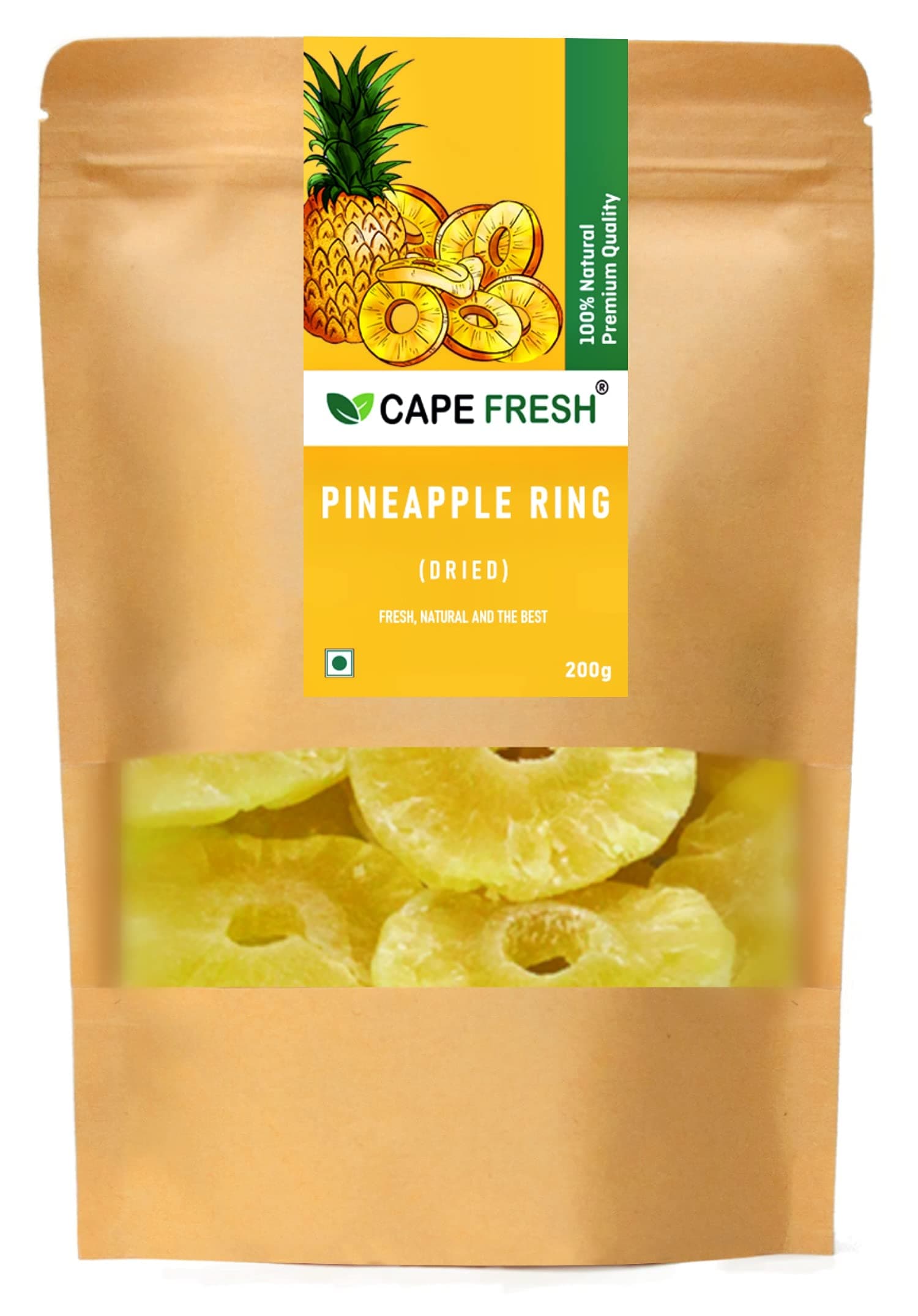 Cape Fresh Pineapple Rings Dried 200 grams | Fresh Dry Pineapple