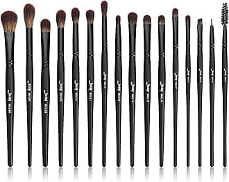 Jessup Eye Brushes Set, Vegan Makeup Brushes with Concealer Powder Eyeshadow Blending Eyeliner Spoolie Brush, 16pcs Premium Synthetic Black Cosmetic Brush T272