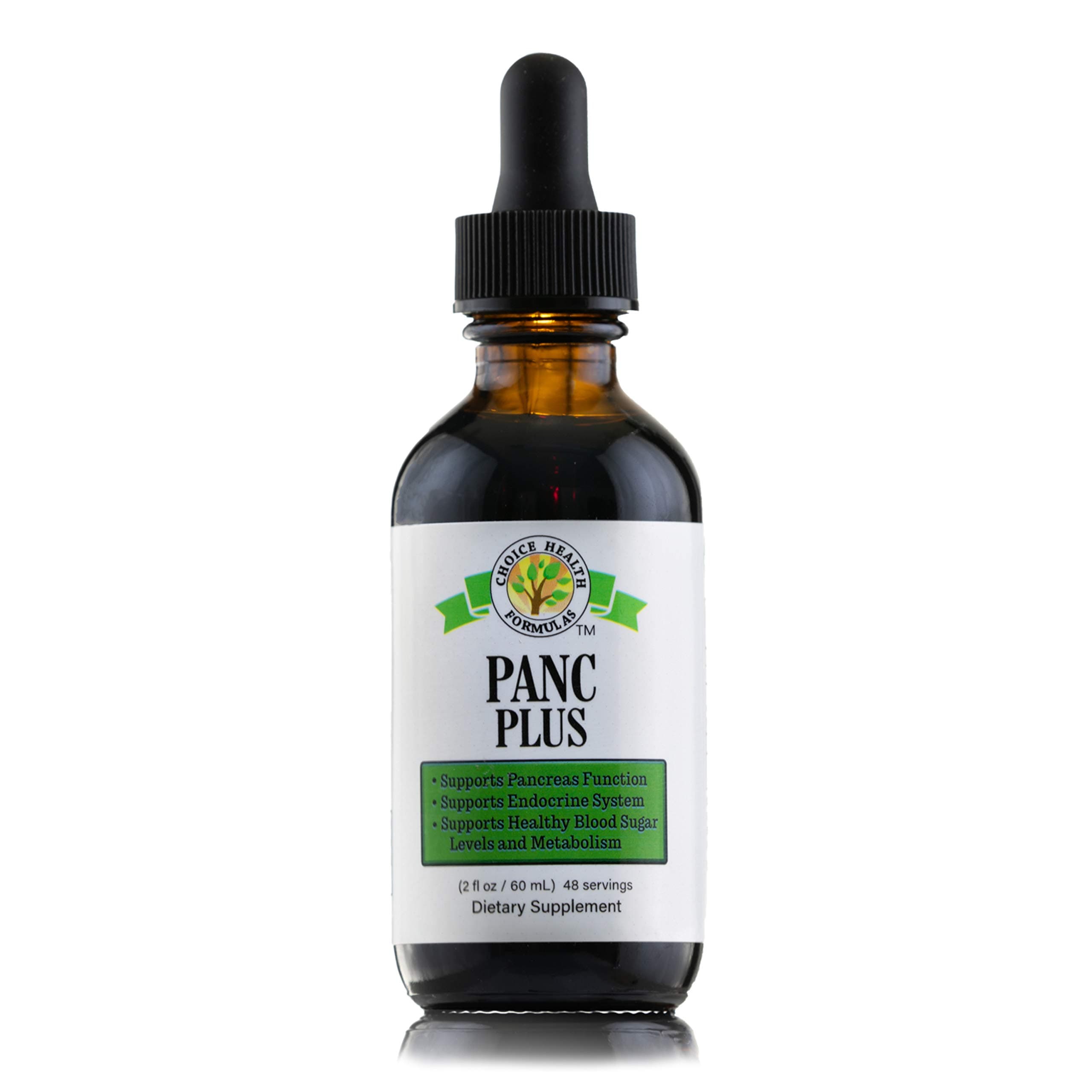 Choice Health Panc Plus (2 oz) Pancreas Support Formula Drops - Helps with Pancreas Health Functions, Balancing Sugar & Glucose Metabolism - Vegan, Non GMO, Gluten Free, Herbal Dietary Supplement