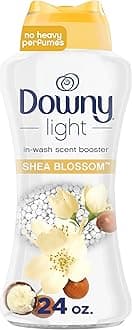 Downy Light Laundry Scent Booster Beads for Washer, Shea Blossom, with No Heavy Perfumes, 680 Grams