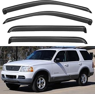 Window Visors Rain Guards Shield for 2002-2010 Ford Explorer/Mercury Mountaineer, Out-Channel Window Vent Wind Deflectors Visors Shades for 2003-2010 Lincoln Aviator