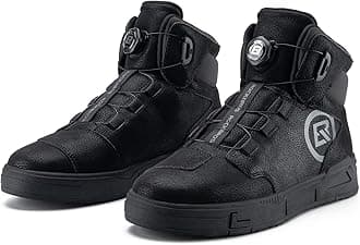 ROCKBROS Cycling Shoes - Reinforced Leather, Waterproof Anti-Slip for Men Women, Ideal for Motorcycle, MTB, Indoor Cycling & Daily Commute Protective Footwear Black