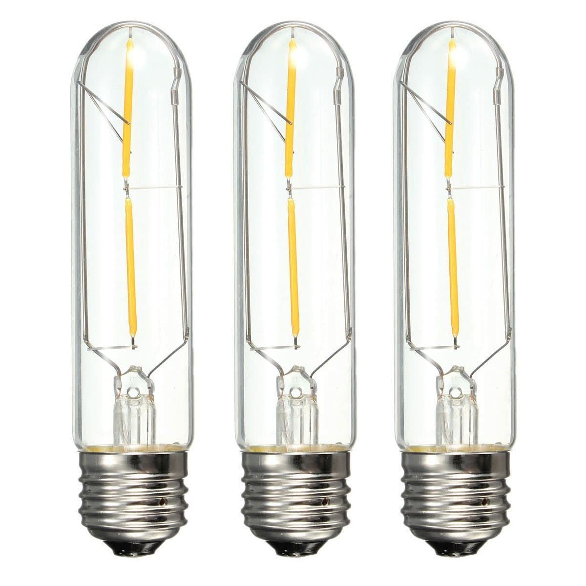 Superdream Cob Led Vintage Light Bulb Retro Edison Style Screw Technology Incandescent Bulb Equivalent Old Fashioned Tubular Nostalgic Filament (T10 3Pack)