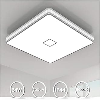 Airand LED Ceiling Light Fixtures Flush Mount 12.8inch 24W Bright White Square LED Ceiling Lamp 5000K, 2050LM Daylight Waterproof Bathroom Ceiling Light for Kitchen Hallway Porch Living Room Bedroom