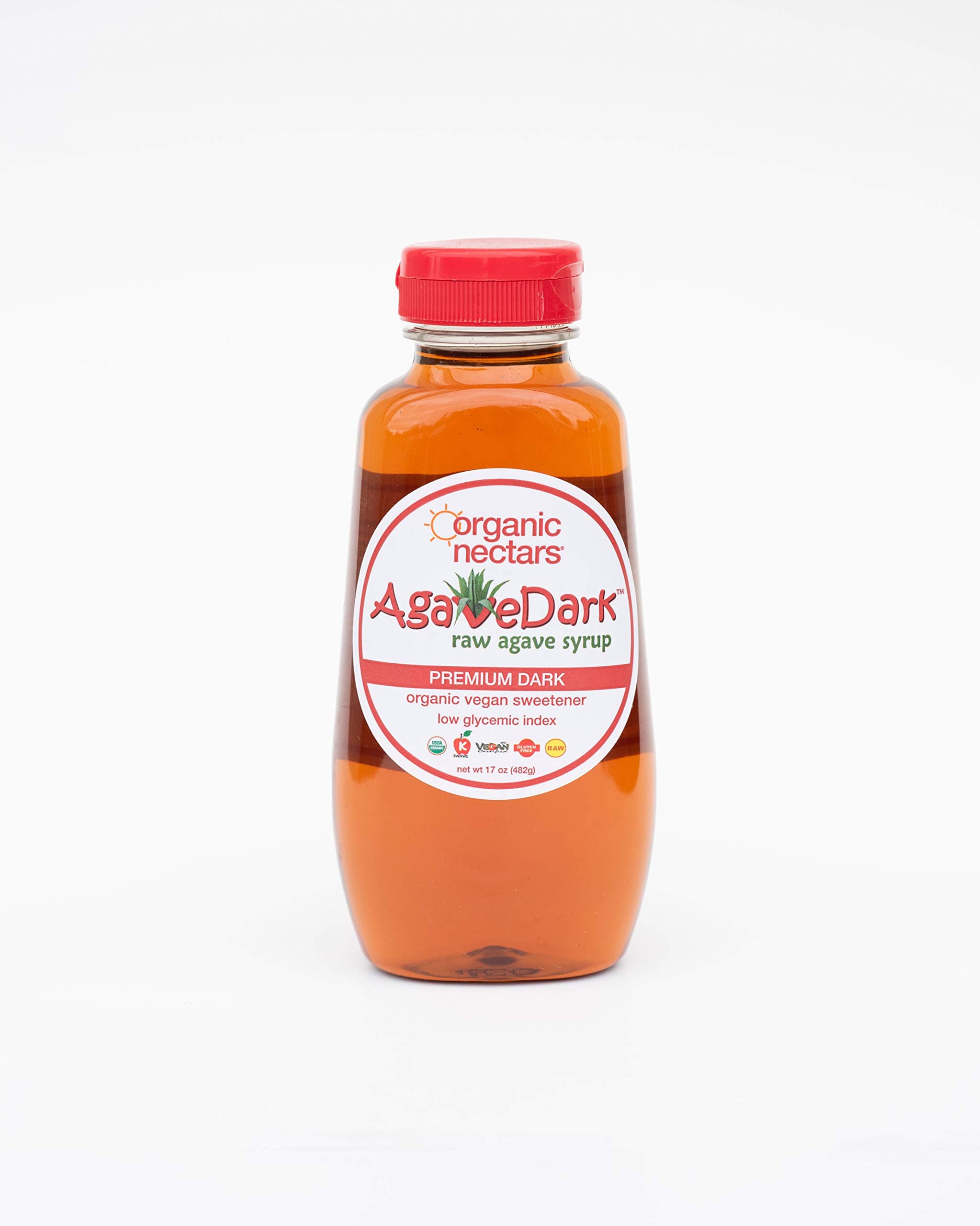 Organic Nectars Agave Syrup Raw Premium Dark, 17-Ounce Bottles (Pack of 3)