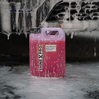 ShineXPro 2.7L SuperThick Car Wash Shampoo Concentrate - pH Neutral, Thick Suds - Thick&Slick Snow Car Foam Shampoo That Works With Both Bucket Wash And Foam Cannon (2.7 L)