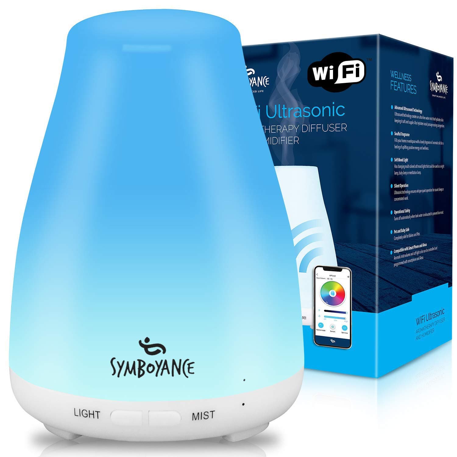 Essential Oil Diffuser - Diffusers for Essential Oils – Air Purifier – Smart Diffuser, Humidifer - Works With Alexa & Google Home