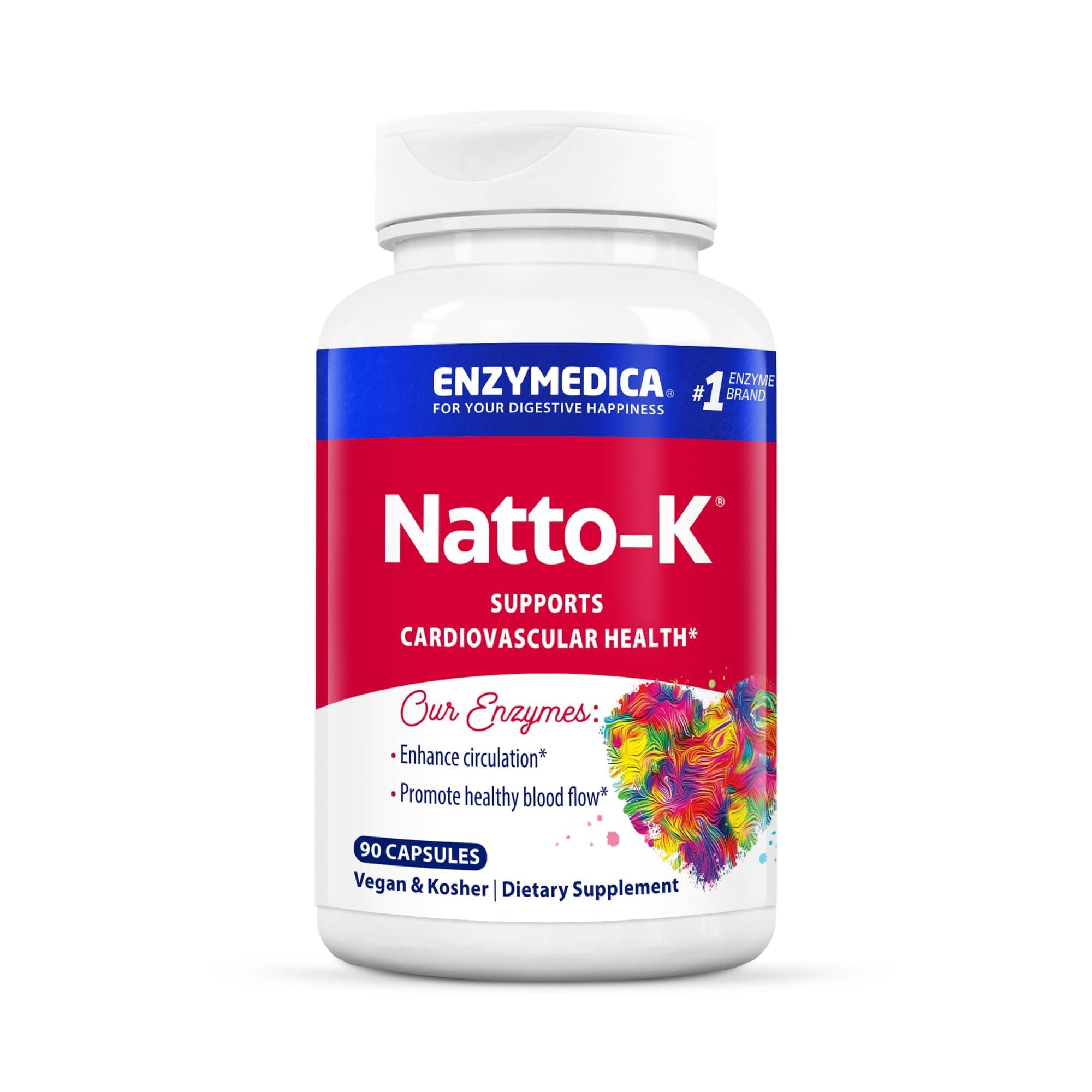 ENZYMEDICA Natto-K Capsules, 90 Count