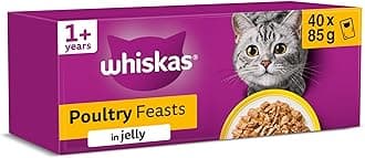 Adult Wet Cat Food in Jelly 40x85g Poultry Feasts