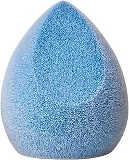Microfiber Makeup Sponge, Dual Layer Technology for Full Coverage Flawless Makeup Blender for Foundation, Powder and Cream (Velvet Style and Blue Color)