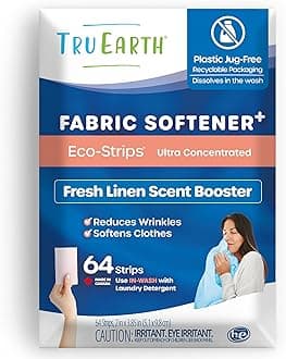 Fabric Softener Strips for Washing Machine, Alternative to Fabric Softener Liquid and Pods, Fresh Linen Scent Booster, Up to 128 Loads Per 64-Count