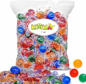 Sugar Free Assorted Fruit Flavors Hard Candy Variety Pack - 1lb Bag of Mima's Summer Mega Sale Hard Treats Individually Wrapped - Delicious Fruit Flavors Bulk Candy