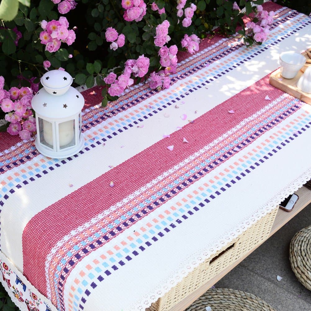 Rural washable tea table covers teapoy decoration cloth coffee table cover tablecloth-J 19.6*59inch(50*150cm)
