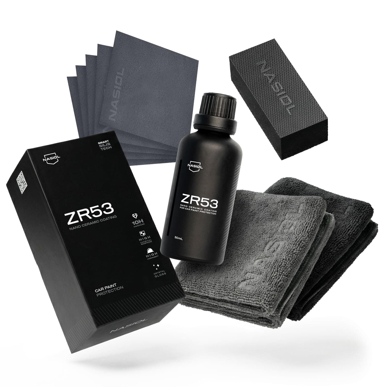 Nasiol ZR53 Advanced Nano Ceramic Car Coating with 9H Scratch Resistance (50 ml)