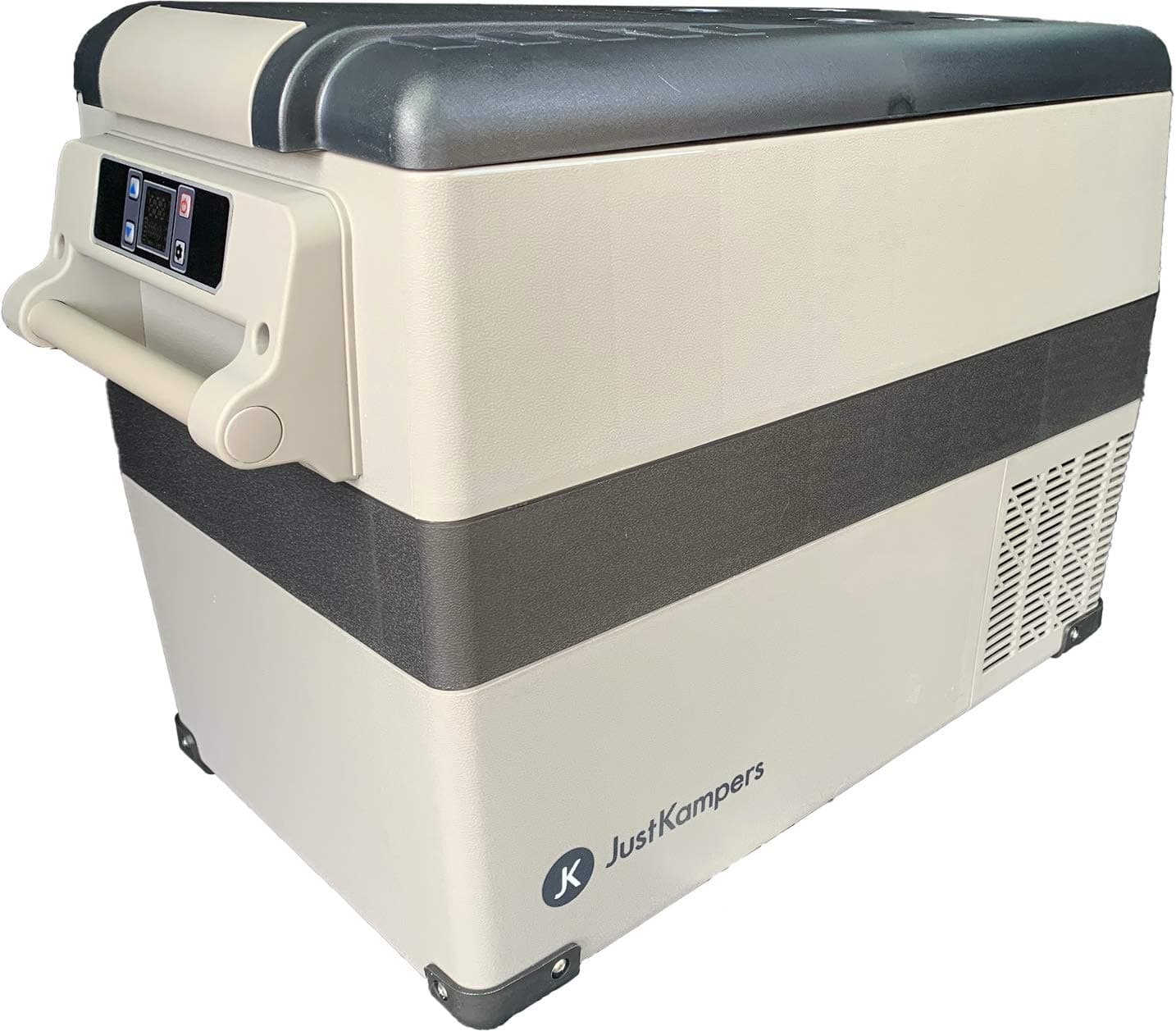 Just Kampers 45L Electric Portable Cool Box 12v Compressor Fridge Mains to 12V Cooler Coolbox Fridge Freezer With Mains Supply and Car 12v Cables Ideal for Campervans, Vans, Cars, Travel, Camping