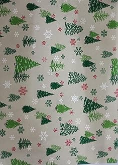 Urban Villa Christmas Placemats Green Tree 100% Cotton Fused Tablemats for Dining 14''x20'' Over Sized Set of 6 Placemats for Christmas Celebrations Wedding Parties Every Day Use Heavier Quality