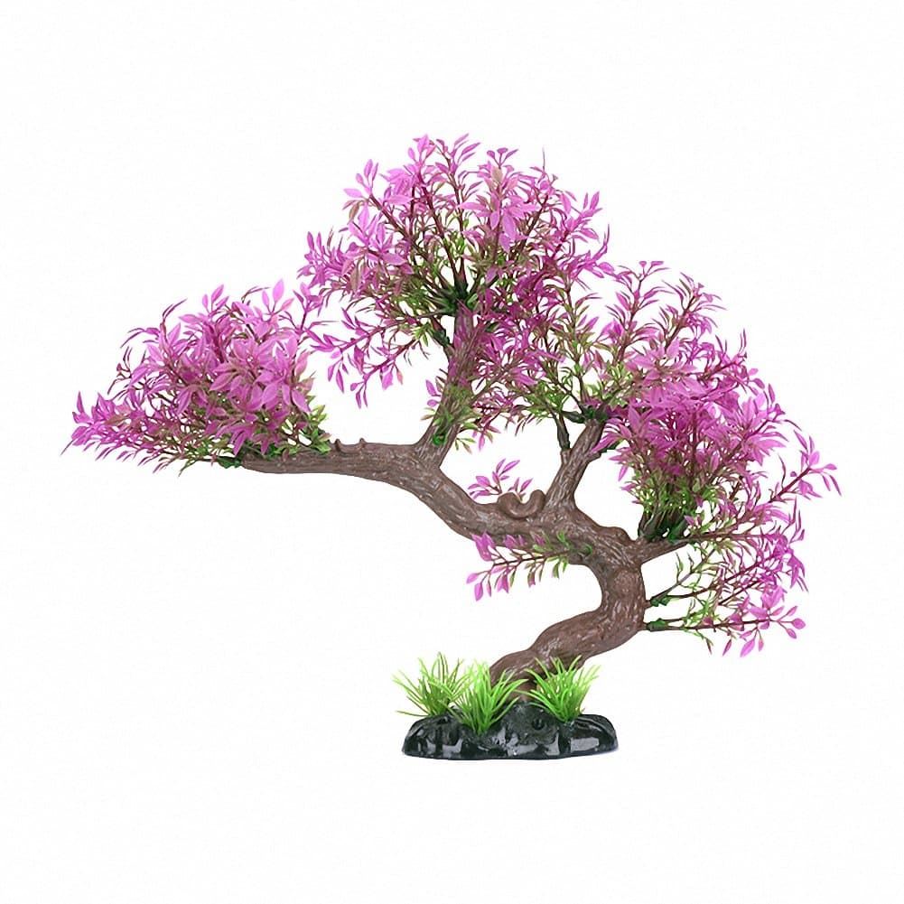 Aquarium Decor Fish Tank Decoration Ornament Aquatic Artificial Pine Tree Plastic Lifelike Underwater Plants