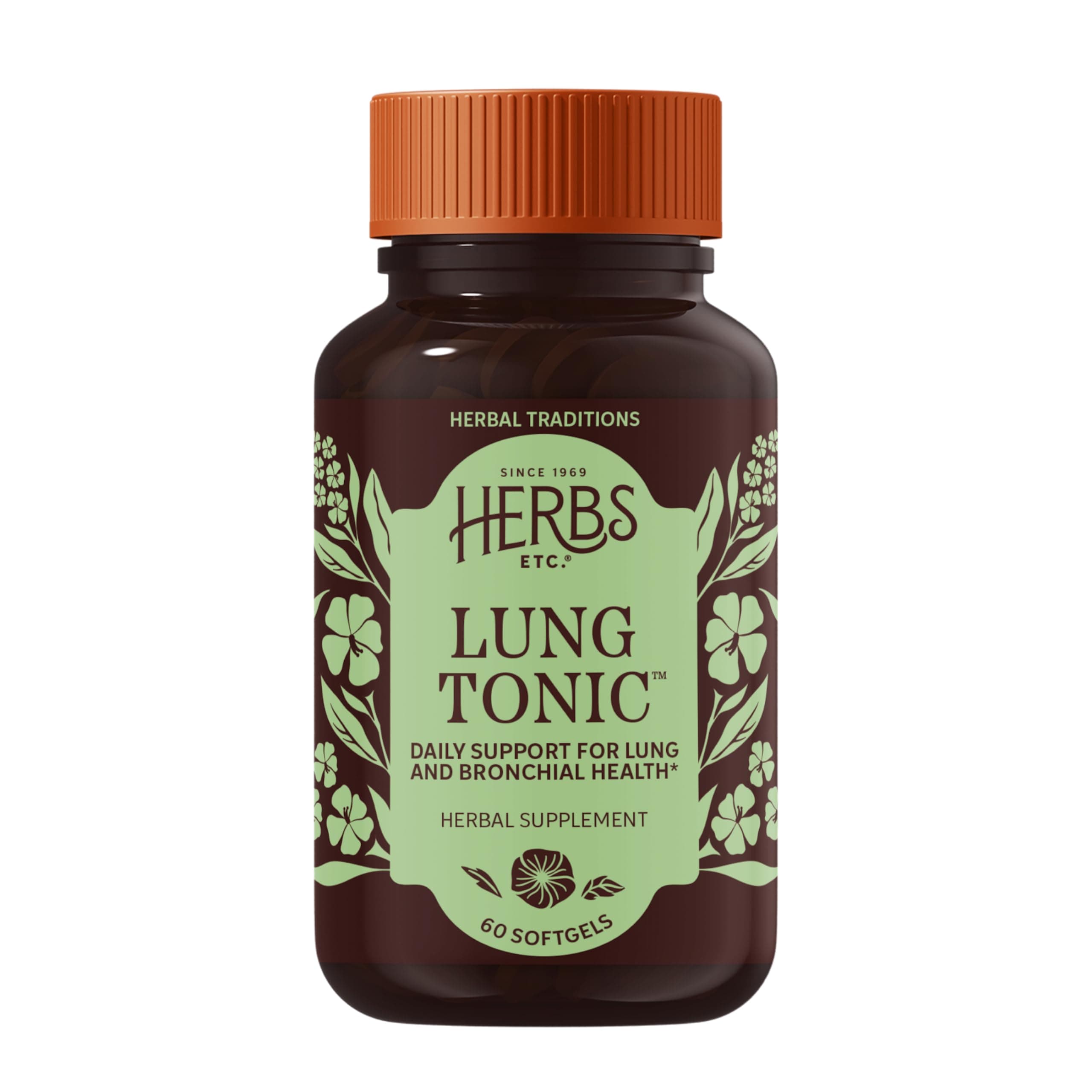 Lung Tonic - Lung Supplement for Bronchial Support - Healthy Breathing Support with Mullein, Horehound & Grindelia - 60 Softgels