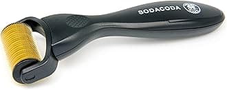 Sodacoda Derma Roller - 1200 Titanium Micro Needles - Professional Beauty Care Tool for Face, Beard Growth & Hair Growth Support - 0.75mm