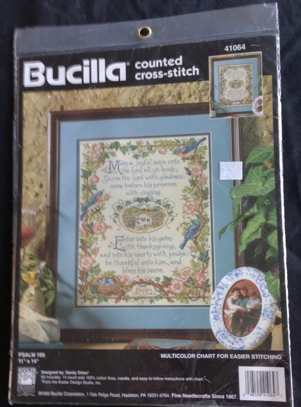 Bucilla Psalm 100 Counted Cross Stitch Kit #41064