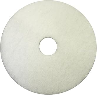 17 Inch White Non-Woven Floor Polishing Pad - 5 Pack