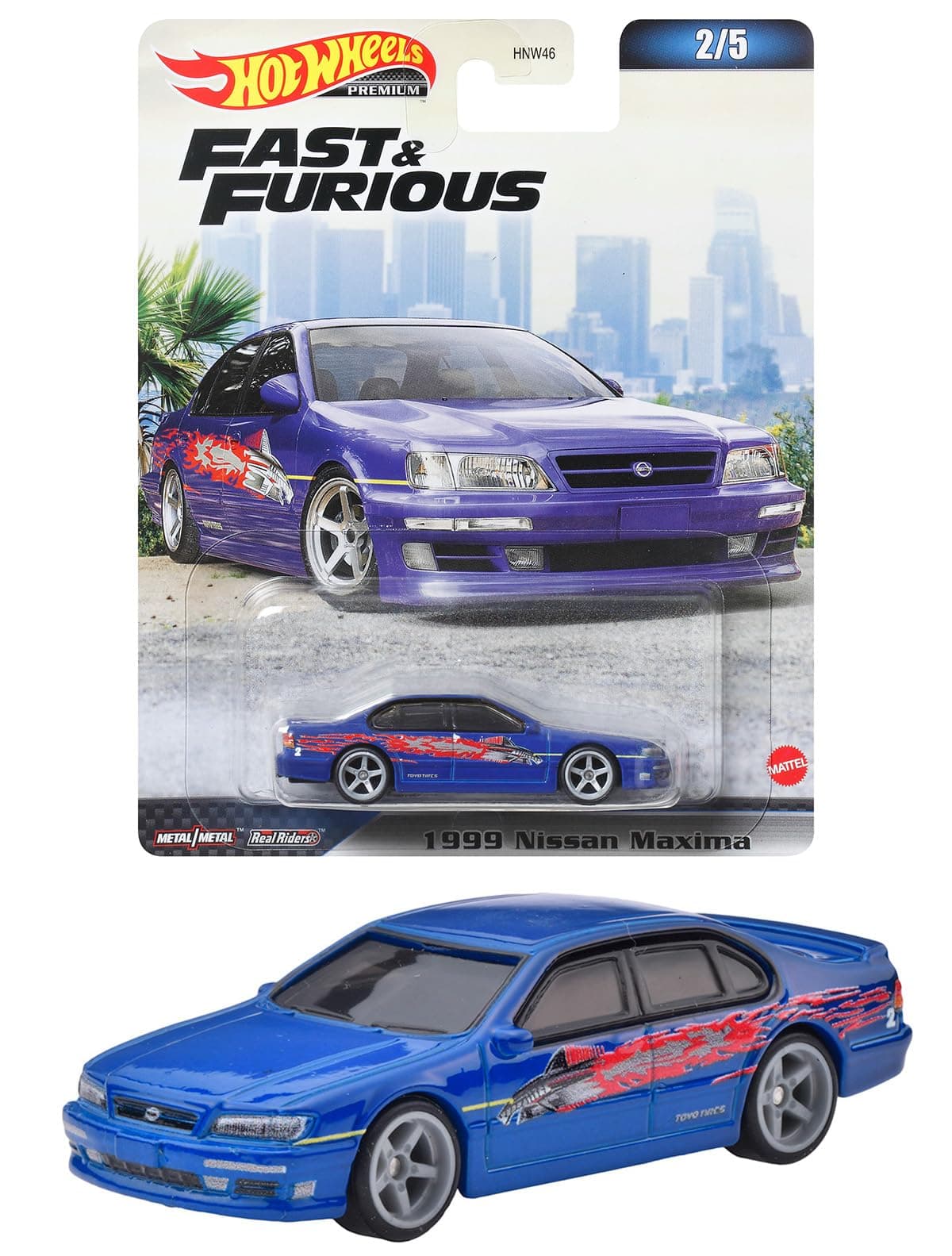 Hot Wheels Wild Speed - 1999 Nissan Maxima, Mini Car, For Ages 3 Years Old and Up, HKD23