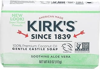 Original Coco Castile Bar Soap, with Aloe Vera, 4 oz (113 g) - Kirk's