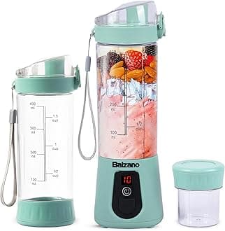 Balzano Portable Blender, Blender for Smoothie and Juices, Crush Ice, Make Baby Food, Smoothie Maker, Wireless Travel Blender, Portable Juicer (Green)