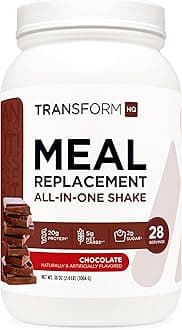 TransformHQ Meal Replacement Shake Powder 28 Servings (Chocolate) - Gluten Free, Non-GMO
