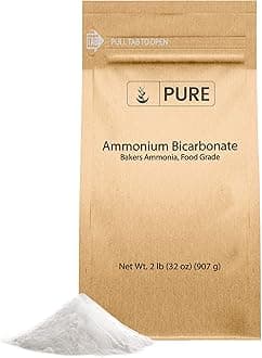 Pure Original Ingredients Ammonium Bicarbonate (2lb) Baker's Ammonia, Traditional Leavening Agent, Food Grade