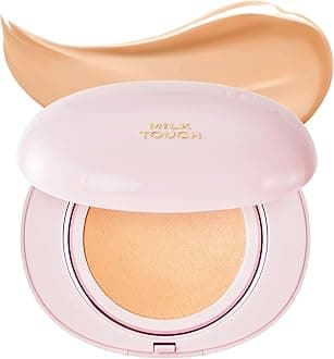milktouch Cushion Foundation, 24H Flawless Skin, Radiant Shine, No Oxidation, Long-Lasting, Non-Creasing, 60% Hydrating Skincare Infused Korean, Stocking Stuffers, Christmas Gifts (24N Sand Beige)