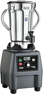 Waring Commercial Heavy Duty Blender, 3.75 HP Variable Speed with 1-Gallon Stainless Steel Jar & Spigot for Smoothies, Soups & Sauces, CB15VSF