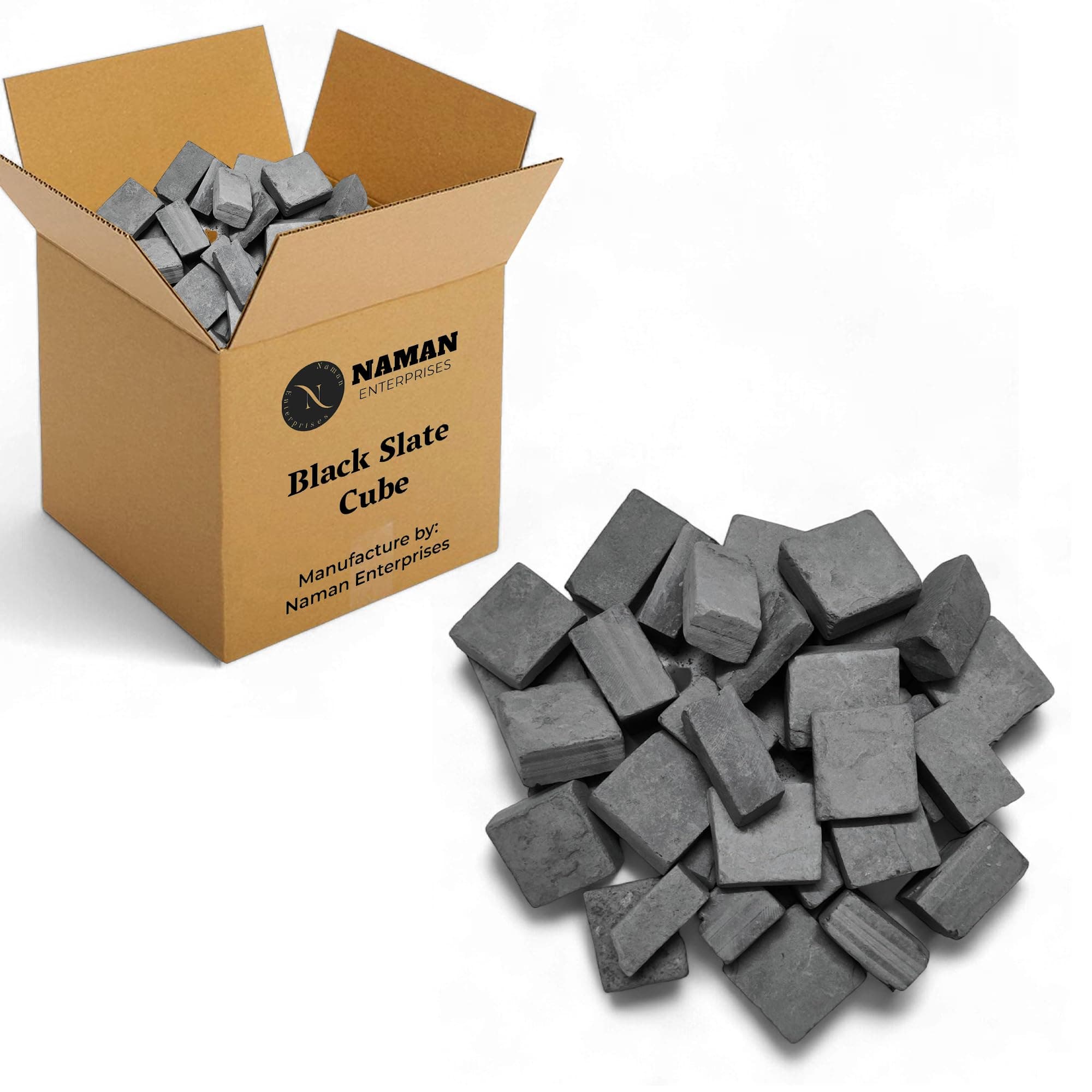 slate cube 1KG box of Black slate pencil cube