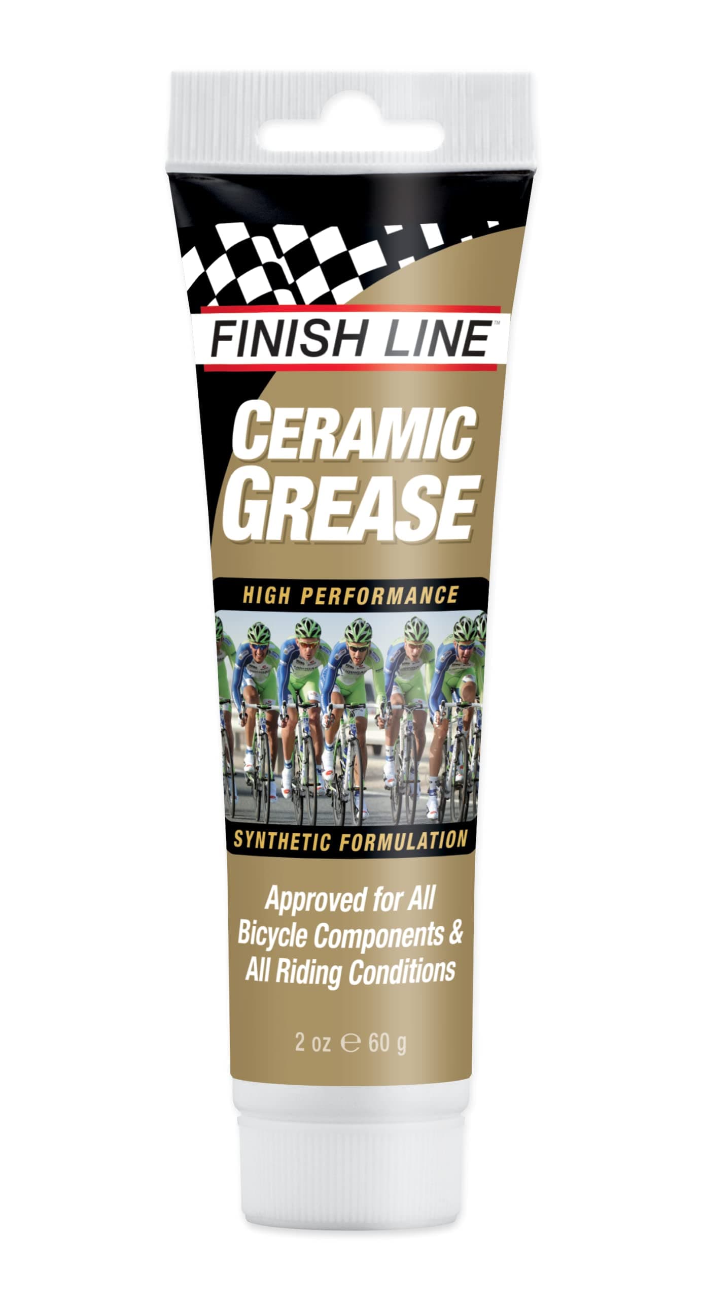 Finish Line Ceramic Grease for Bicycles, Advanced Ceramic Bearing Lubricant for Bottom Brackets, Hubs and Headsets, Reduces Friction and Heat, Waterproof Rust Protection