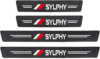 EAGLEG 4pcs Carbon Fiber Car Door Sill Protector for Nis-san Qashqai Juke Note TEANA TIIDA MAXIMA SYLPHY, 4D Sill Scuff Plate Sticker Auto Welcome Pedal Threshold Decorative Accessories, SYLPHY