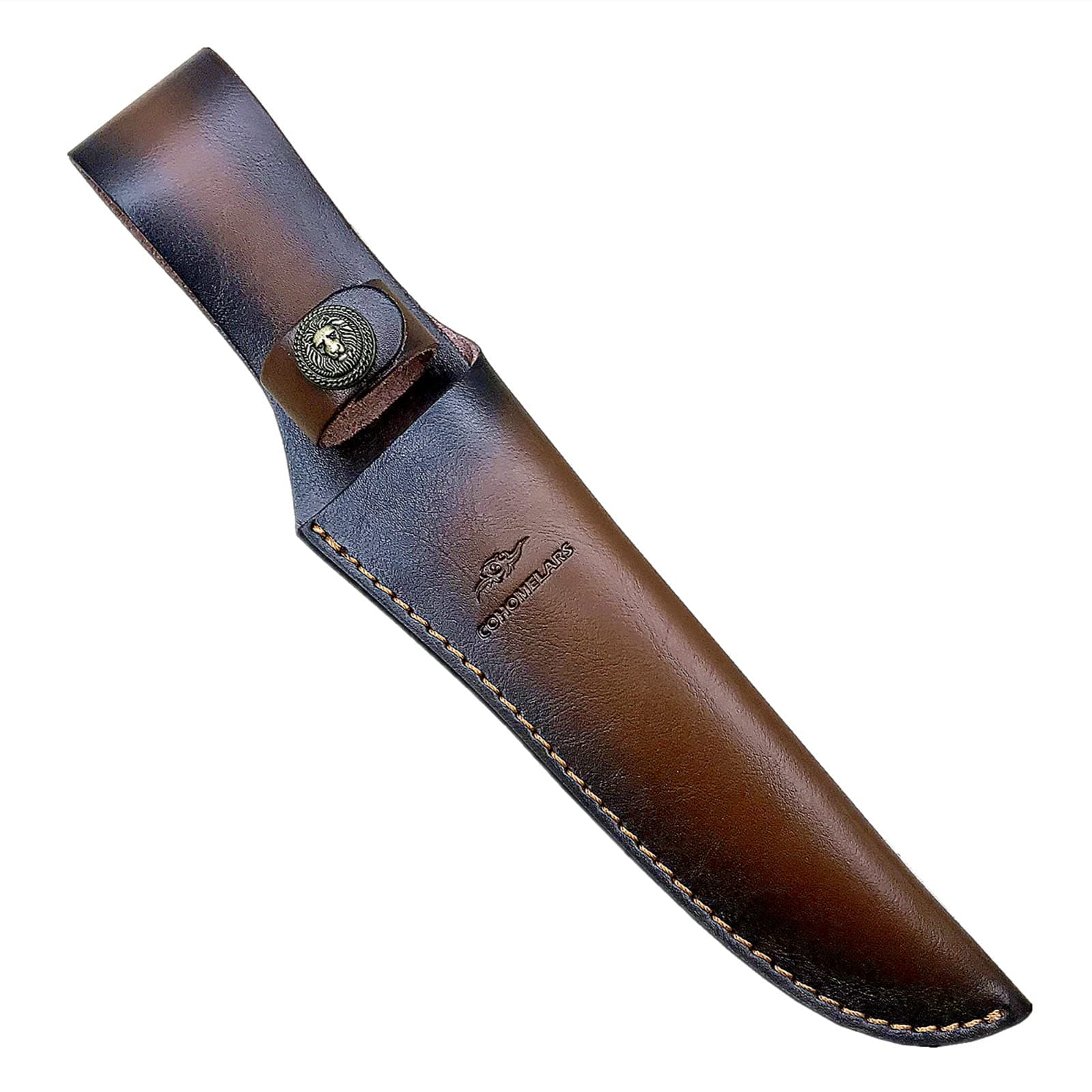 Fixed Blade Knife Sheath Fits up to 8 Inch Blade,Leather Knife Sheaths Knife Holder Hunting Knife Sheath,Straight Knife Sheath Brown