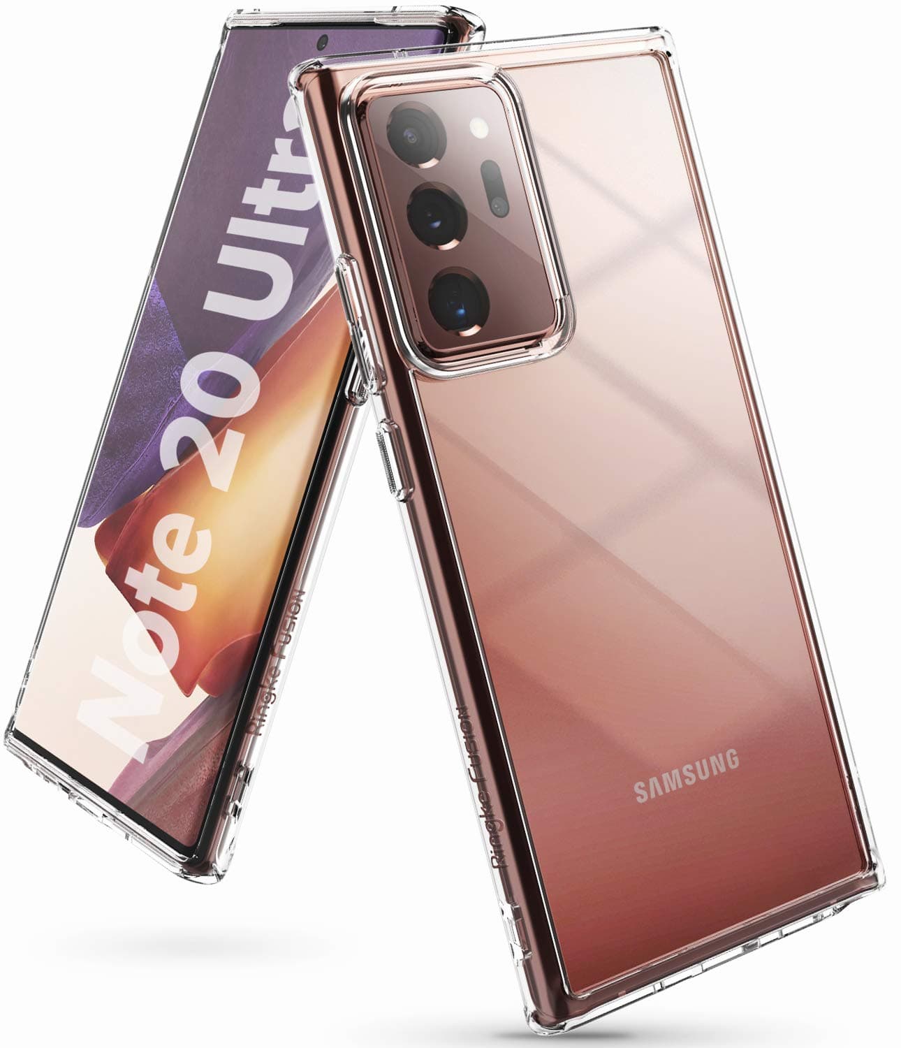 Ringke Fusion Designed for Galaxy Note 20 Ultra Case Clear Back Soft Shockproof TPU Bumper Phone Cover for Galaxy Note20 Ultra 6.9-inch (2020) - Transparent