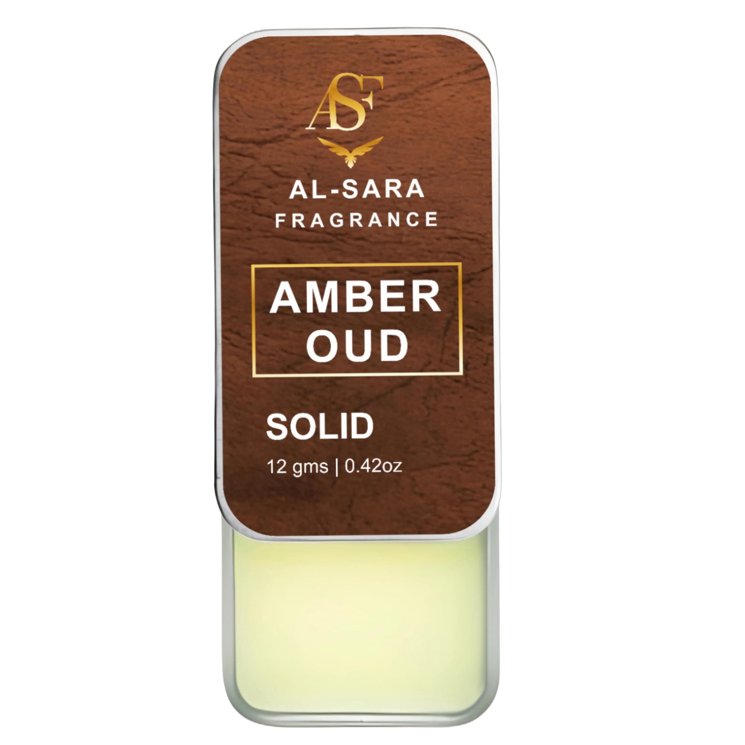 Amber Oud Solid Perfume | Alcohol-Free, Warm & Woody Oriental Fragrance | 12g Non-Greasy Solid Perfume for Men & Women | Long-Lasting & Luxurious Scent