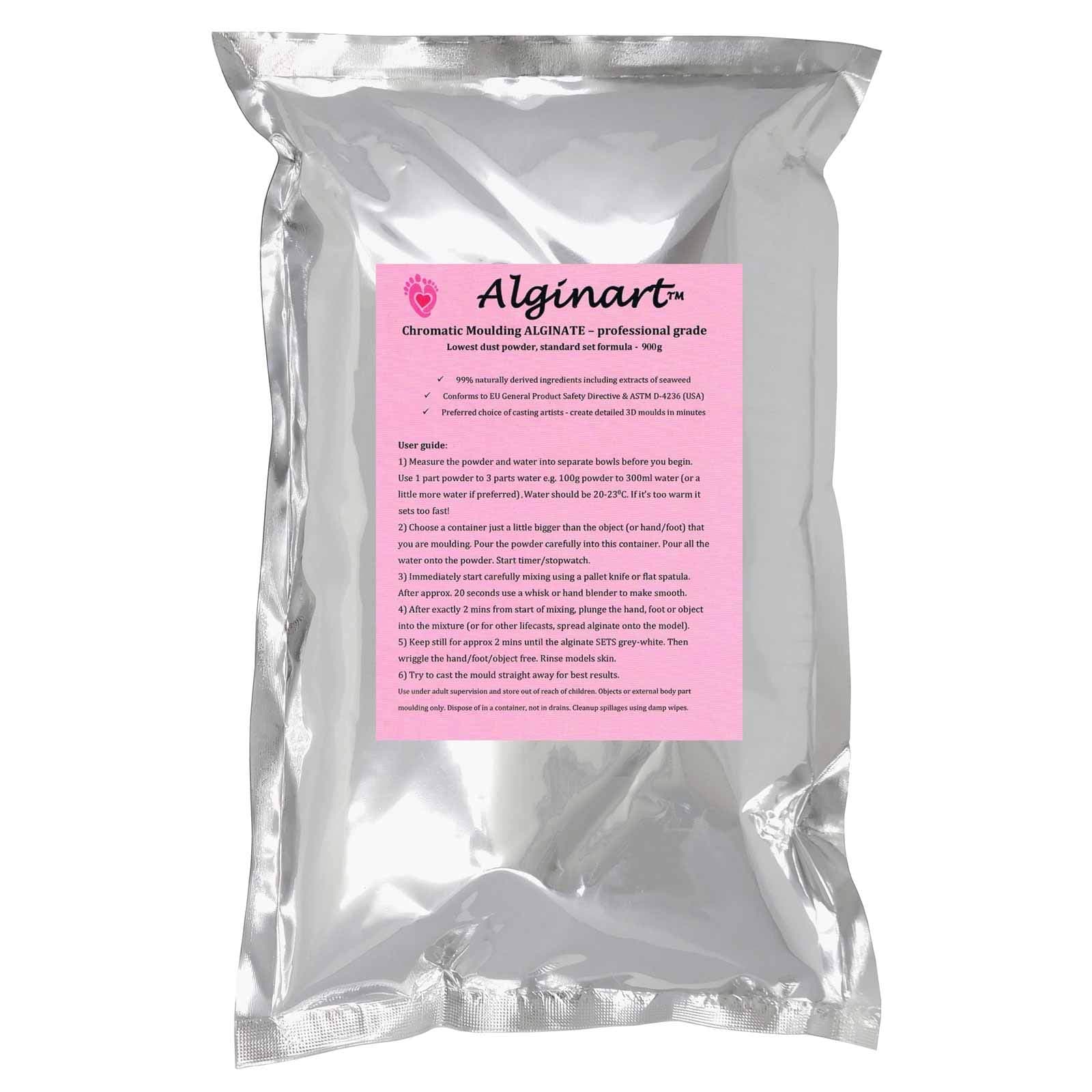 4 x 900g Alginart Chromatic ALGINATE – Moulding Impression Compound – Hand, Foot, Life Casting