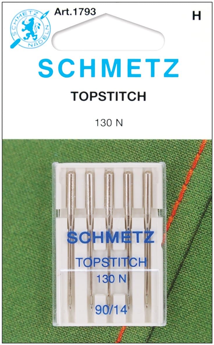 Euro-Notions Topstitch Machine Needles-Size 14/90 5/Pkg, Other, Multicoloured, 2.25 x 8.85 x 11.39 cm