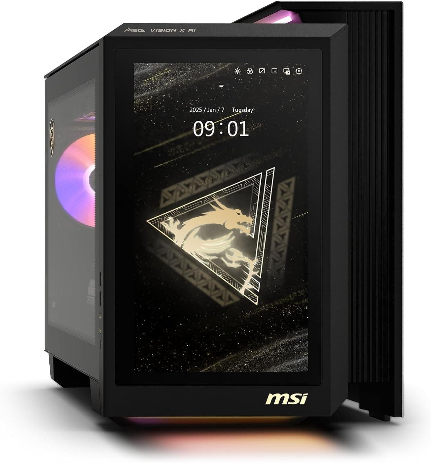 [2025] MSI MEG Vision X AI 2NVZ9-045US (Intel Core Ultra 9 285K, 64GB DDR5 RAM, 2X 2TB NVMe SSD, NVIDIA GeForce RTX 5090, Windows 11 Pro) Gaming Desktop PC