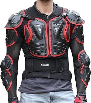 WILDKEN Motorcycle Protective Jacket Motocross Body Armour Motorbike Body Guard ATV Cycling Spine Protector Racing Clothing Protection Gear Enduro Sports Armour Motorcycle Jacket for MTB,Dirt Bike